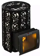 Стальная печь для бани Grill'D Violet Short Window Max Pro